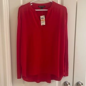 I-N-C Womens Split Neck Pullover Blouse